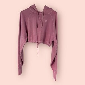 NWOT Champion Hoodie Women Small Mauve‎ Pink  Pullover Cropped Hooded Y2K 90's
